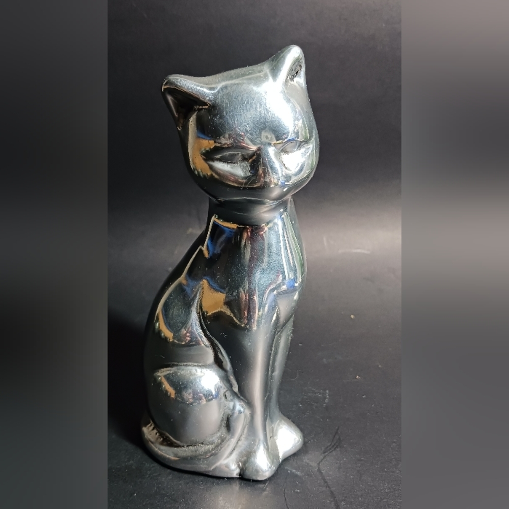 Hoselton Solid Aluminum Cat Sculpture Figurine Paperweight Signed 1236 Canada